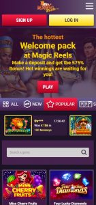 Magic Reels Casino mobile