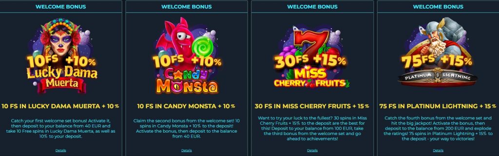 Milky Wins Casino bonus