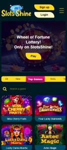 Slots Shine Casino mobile