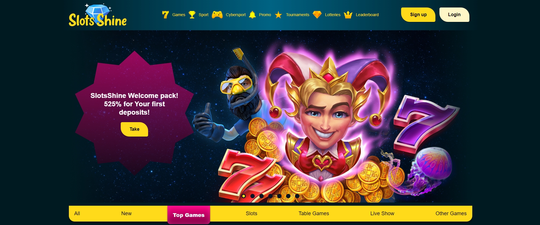 Slots Shine Casino login