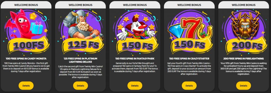 Twinkywin Casino bonus