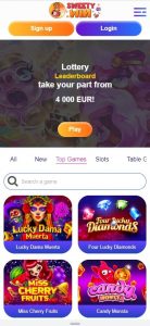 sweety win casino mobile